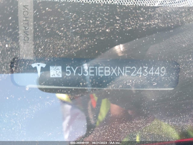 5YJ3E1EBXNF243449 Tesla Model 3 Long Range