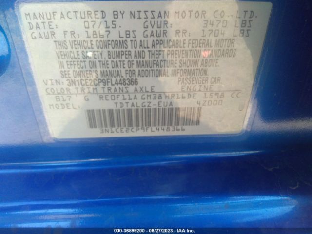 3N1CE2CP9FL448366 Nissan Versa Note Sr