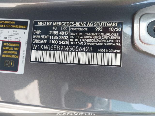 W1KWJ6EB9MG056428 Mercedes-Benz C-class Amg C 43