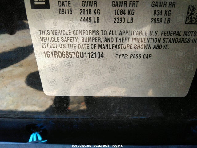 Chevrolet Volt Premier 2016 1G1RD6S57GU112104 Image 9