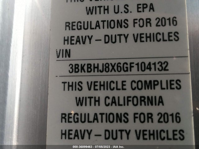 2016 KENWORTH CONSTRUCTION 3BKBHJ8X6GF104132 Photo 8