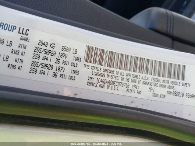 1C4RDHAG8EC970710 Dodge Durango Sxt