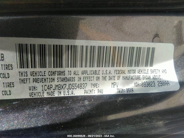 1C4PJMBX7JD554837 Jeep Cherokee Trailhawk