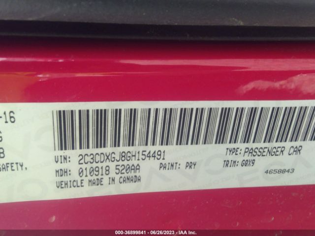 2C3CDXGJ8GH154491 Dodge Charger R/t Scat Pack