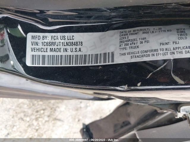 RAM 1500 Laramie 2020 1C6SRFJT1LN384878 Image 9