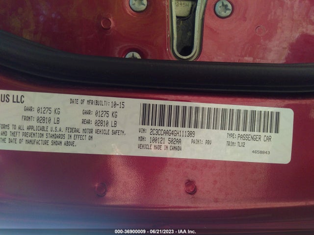 2C3CCAAG4GH111389 Chrysler 300 Limited