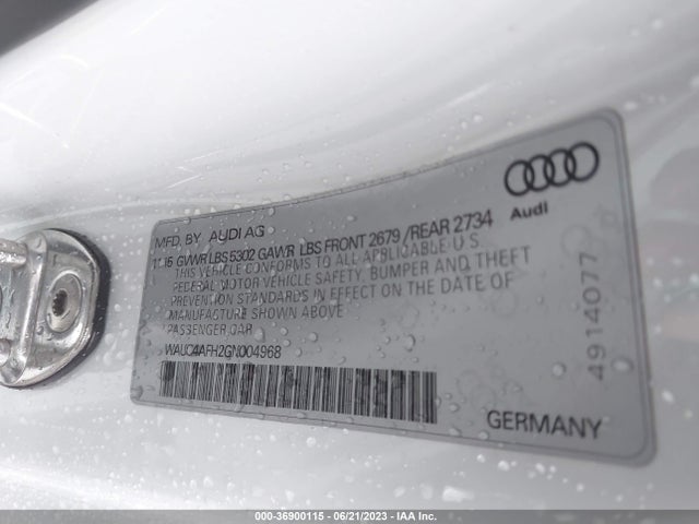 2016 Audi S5, VIN: WAUC4AFH2GN004968