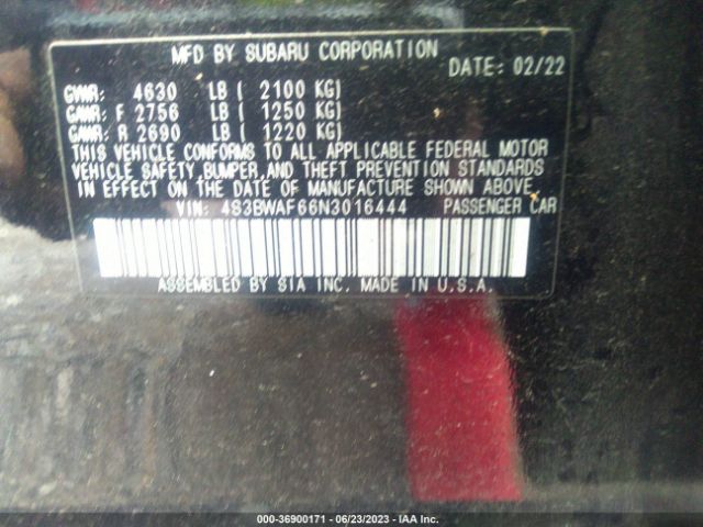 4S3BWAF66N3016444 Subaru Legacy Premium