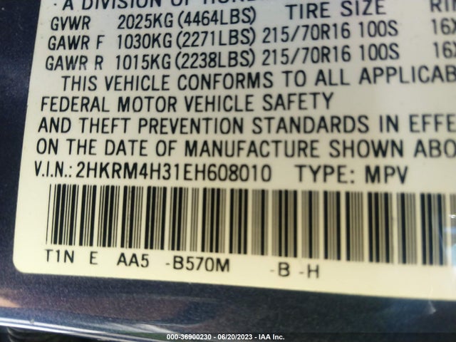 Honda CR-V LX 2014 2HKRM4H31EH608010 Image 9