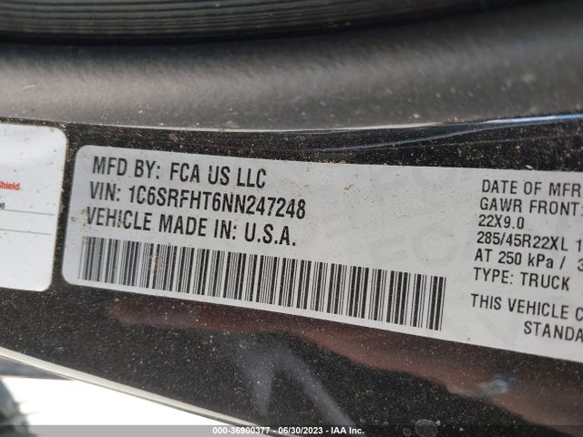1C6SRFHT6NN247248 RAM 1500 Limited
