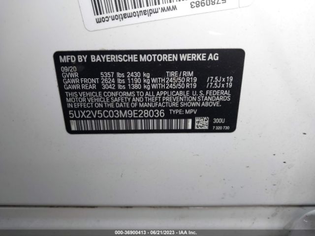 5UX2V5C03M9E28036 BMW X4 M40i