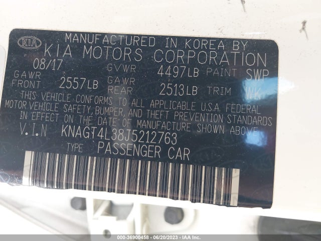 KIA Optima Lx 2018 KNAGT4L38J5212763 Image 15