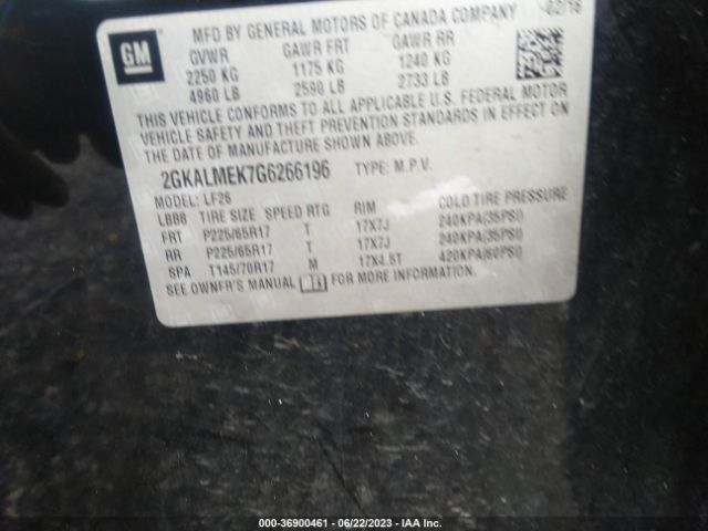 2GKALMEK7G6266196 GMC Terrain Sle
