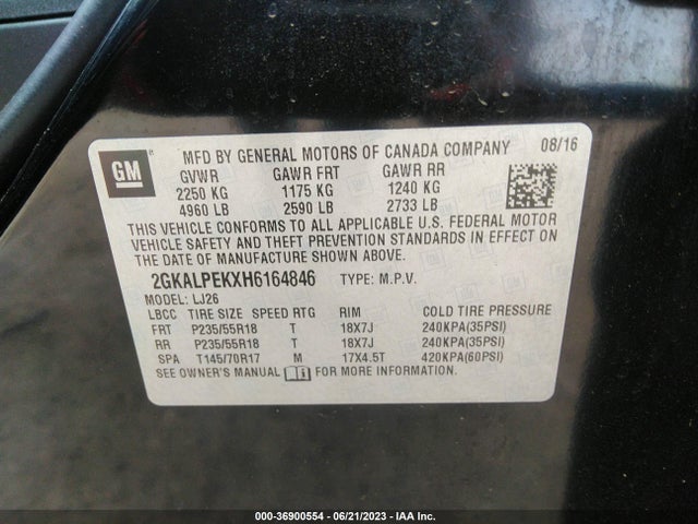 GMC Terrain Slt 2017 2GKALPEKXH6164846 Image 9