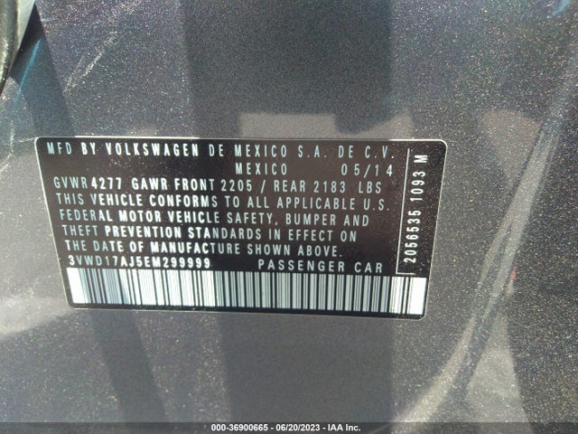 3VWD17AJ5EM299999 Volkswagen Jetta Sedan Se W/connectivity