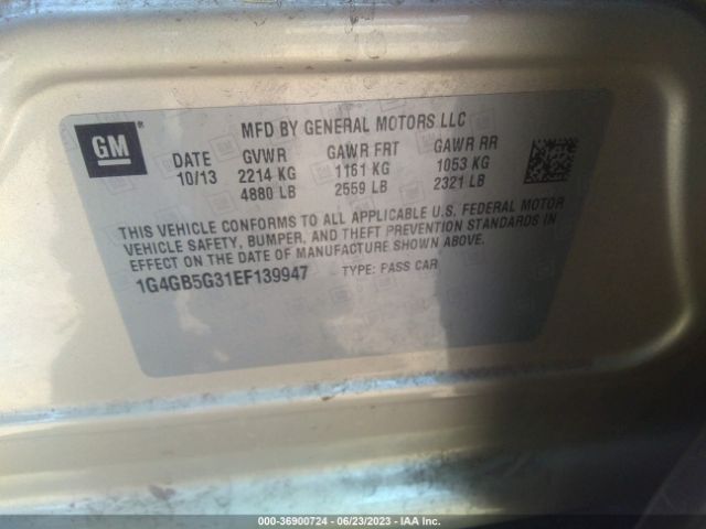 1G4GB5G31EF139947 Buick Lacrosse Leather