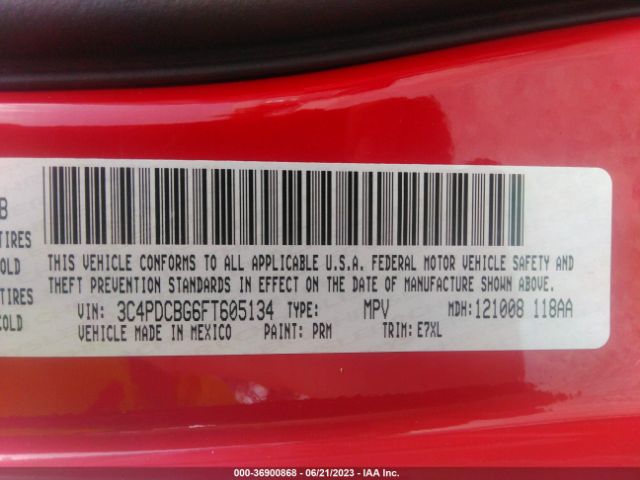 3C4PDCBG6FT605134 Dodge Journey Sxt