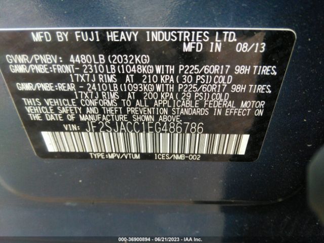 JF2SJACC1EG486786 Subaru Forester 2.5i Premium
