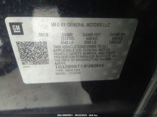 Chevrolet MALIBU LS 2018 1G1ZB5ST7JF283915 Image 15