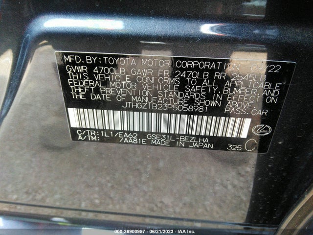 JTHGZ1B23P5058981 Lexus Is Is 350 F Sport
