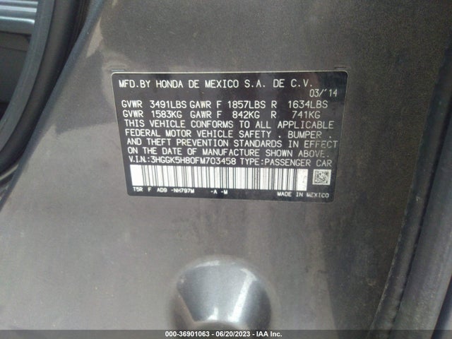 Honda Fit Ex-l/ex 2015 3HGGK5H80FM703458 Image 9
