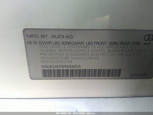 2015 Audi S8, VIN: WAUK2AFD5FN008235