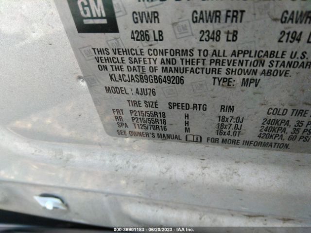KL4CJASB9GB649206 Buick Encore