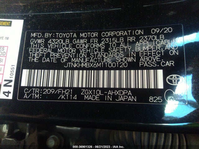 Toyota C-hr Le/xle/limited/nightshade 2021 JTNKHMBX6M1100120 Image 9