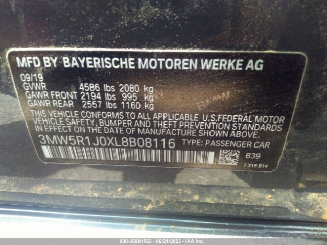 3MW5R1J0XL8B08116 BMW 3 Series 330i
