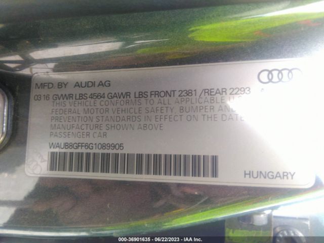 WAUB8GFF6G1089905 Audi A3 2.0t Premium
