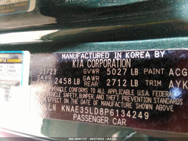 KNAE35LD8P6134249 KIA Stinger Gt-line