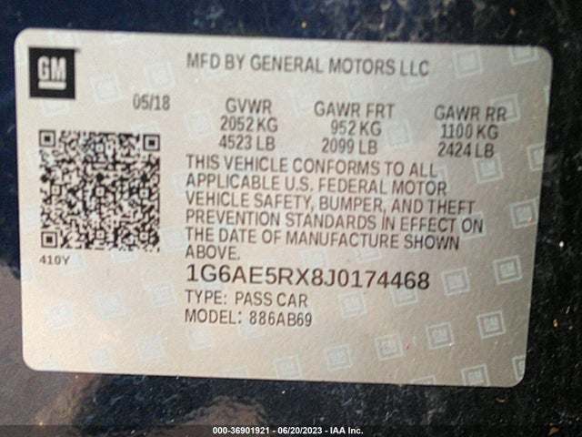 1G6AE5RX8J0174468 Cadillac Ats Sedan Awd
