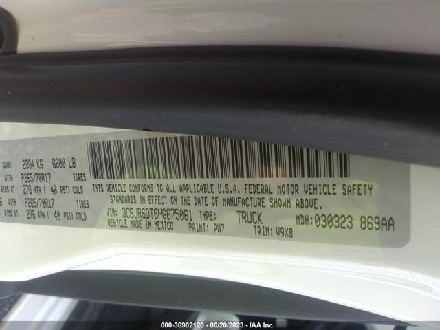 3C6JR6DT6HG675061 RAM 1500 Tradesman