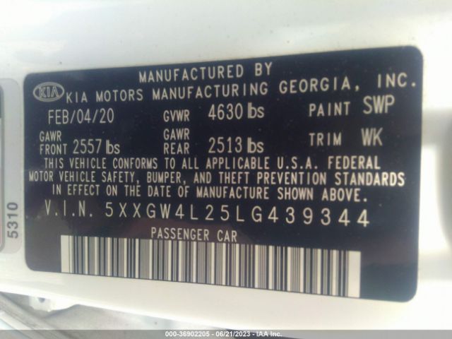 5XXGW4L25LG439344 KIA OPTIMA SX