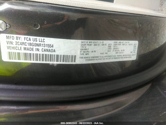Chrysler Pacifica Touring L 2022 2C4RC1BG0NR131554 Image 9