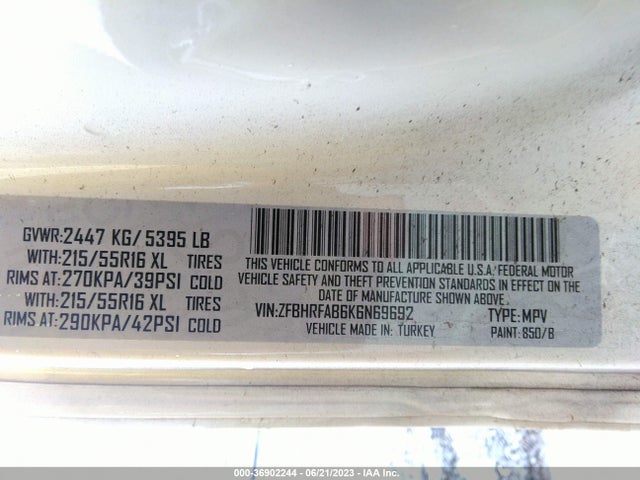 ZFBHRFAB6K6N69692 RAM Promaster City Tradesman