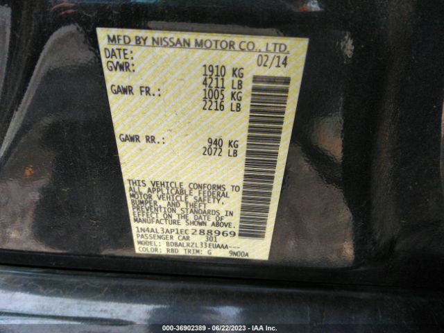 1N4AL3AP1EC288969 Nissan ALTIMA 2.5