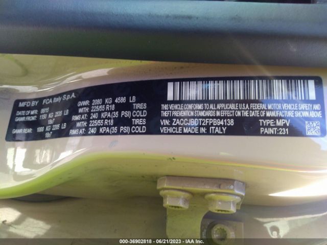 ZACCJBDT2FPB94138 Jeep Renegade Limited