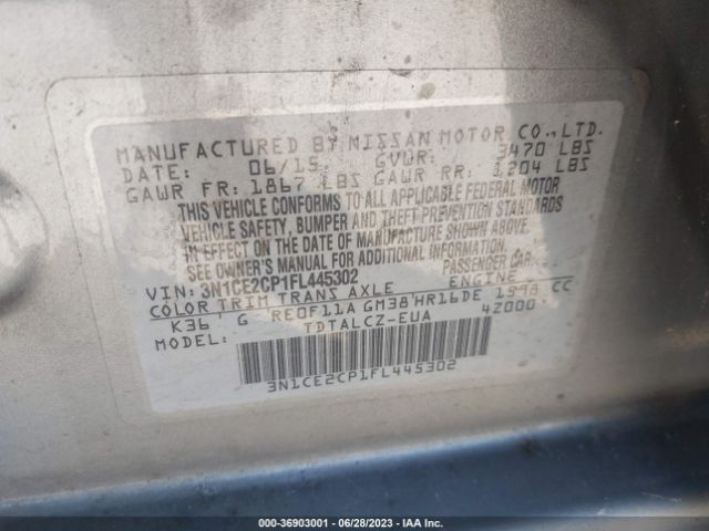 3N1CE2CP1FL445302 Nissan Versa Note S Plus