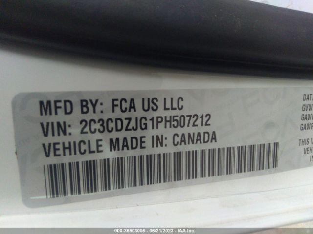 2C3CDZJG1PH507212 Dodge Challenger Gt