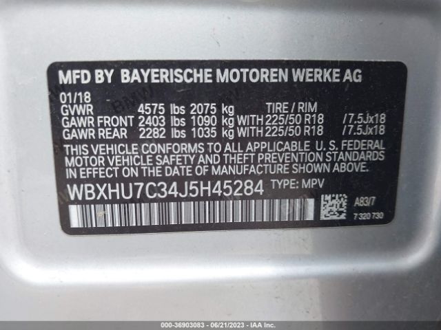 WBXHU7C34J5H45284 BMW X1 Sdrive28i