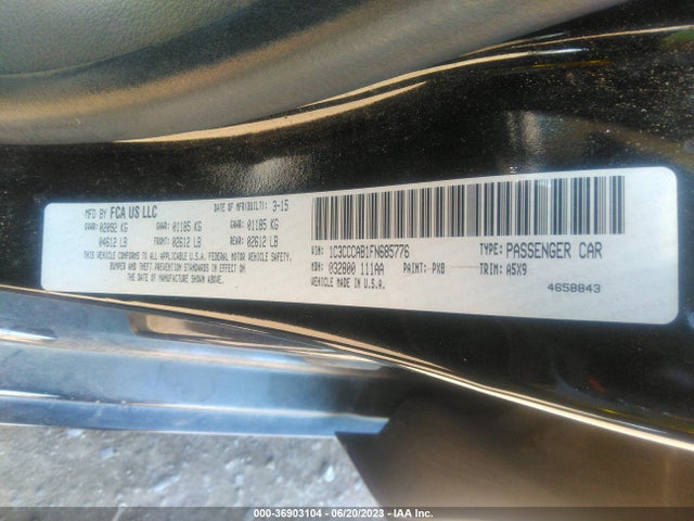 1C3CCCAB1FN685776 Chrysler 200 Limited
