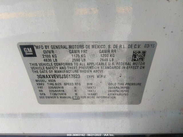 Chevrolet Equinox Premier 2018 3GNAXVEV0JS617823 Image 9