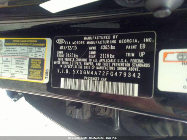 5XXGM4A72FG479342 KIA Optima Lx