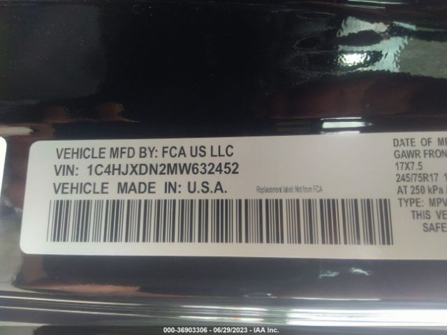 1C4HJXDN2MW632452 Jeep Wrangler Unlimited Sport S