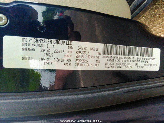 2C4RC1BG6FR618369 Chrysler Town & Country Touring