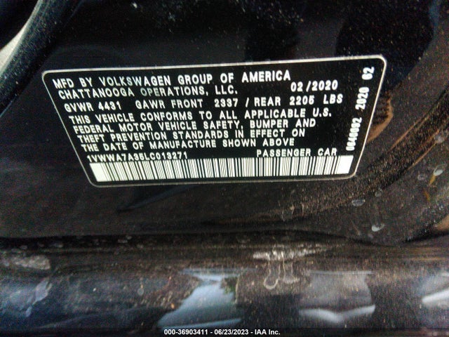 1VWWA7A35LC013271 Volkswagen Passat 2.0t Se