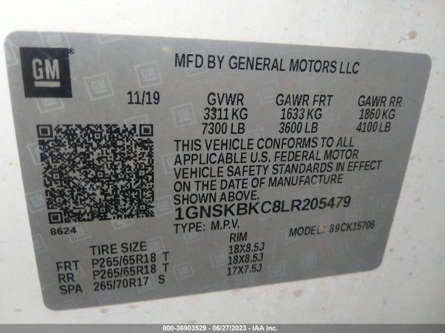 Chevrolet Tahoe Lt 2020 1GNSKBKC8LR205479 Image 9