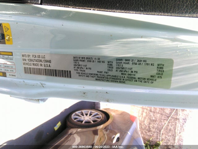 Jeep Gladiator Sport S 2022 1C6HJTAG5NL139440 Image 10
