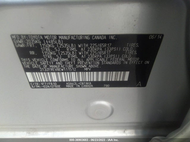 Toyota RAV4 LE 2014 2T3ZFREV8EW111512 Image 15